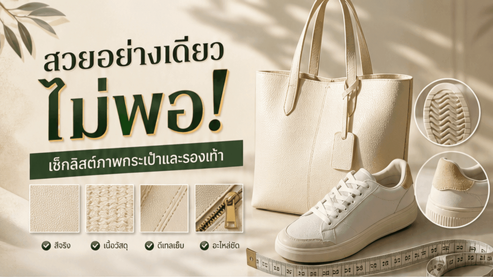 สวยอย่างเดียวไม่พอ! เช็กลิสต์ถ่ายกระเป๋าและรองเท้าให้เห็นวัสดุ ไซซ์ และทรงจริง