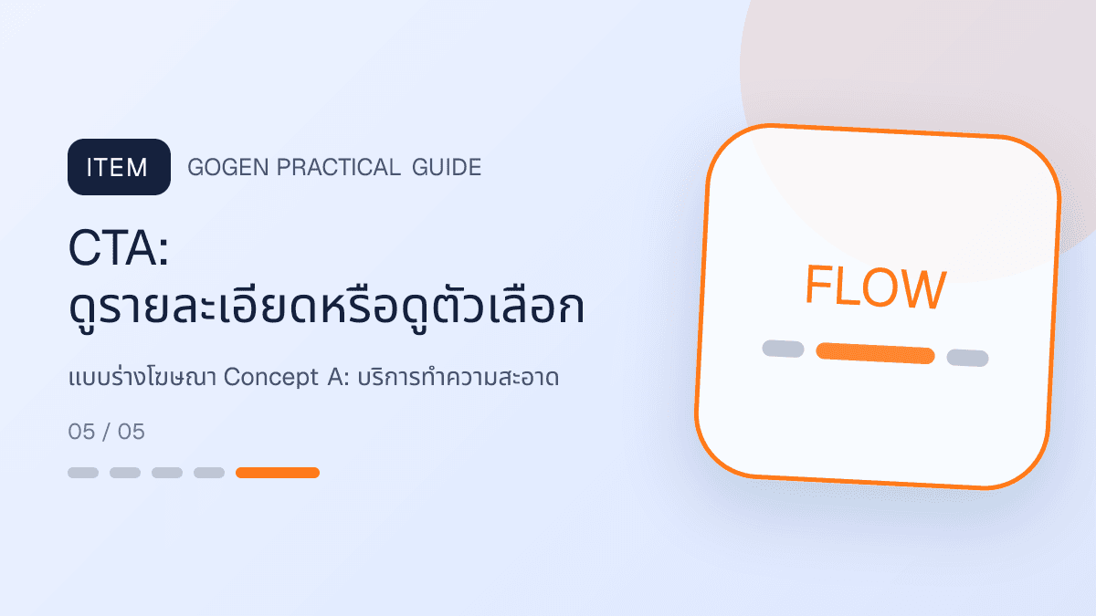แบบร่างโฆษณา Concept Aสำหรับบริการทำความสะอาด แสดงทำความสะอาดบ้าน คอนโด และสำนักงานในสไตล์สะอาด ไว้ใจได้ และเห็นผลลัพธ์: CTA: ดูรายละเอียดหรือดูตัวเลือก