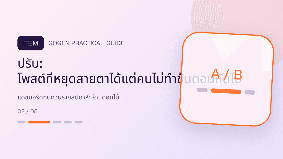 แดชบอร์ดทบทวนรายสัปดาห์สำหรับร้านดอกไม้ แสดงช่อดอกไม้ กระเช้า และงานจัดดอกไม้ในสไตล์ละเมียด สดชื่น และสื่ออารมณ์: ปรับ: โพสต์ที่หยุดสายตาได้แต่คนไม่ทำขั้นตอนถัดไป