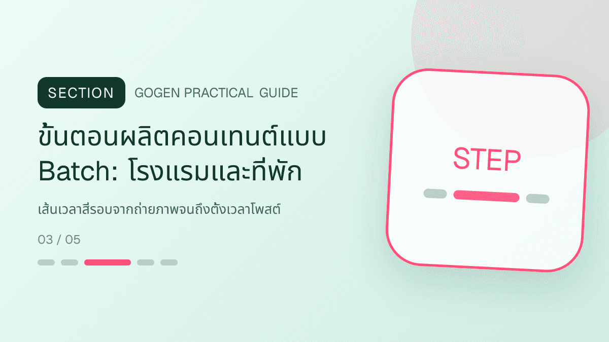 ขั้นตอนผลิตคอนเทนต์แบบ Batchสำหรับโรงแรมและที่พัก แสดงห้องพัก แพ็กเกจ และสิ่งอำนวยความสะดวกในสไตล์เชื้อเชิญ สมจริง และสะท้อนเอกลักษณ์ที่พัก