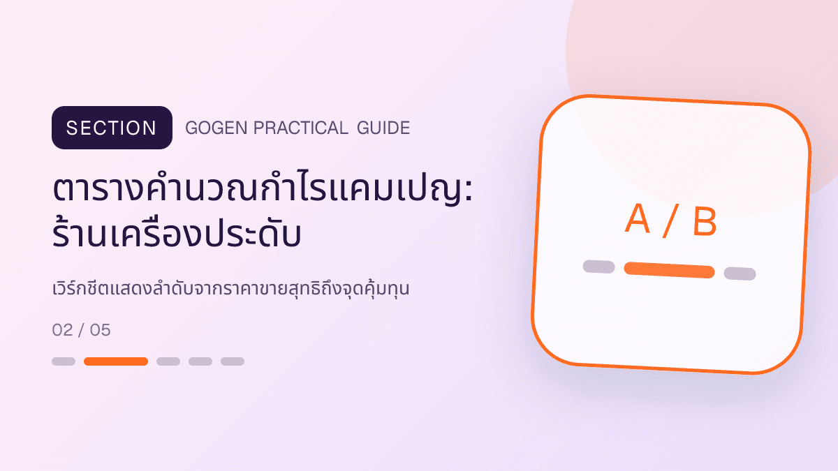 ตารางคำนวณกำไรแคมเปญสำหรับร้านเครื่องประดับ แสดงแหวน สร้อย ต่างหู และกำไลในสไตล์หรู สุขุม และเก็บรายละเอียดวัสดุ