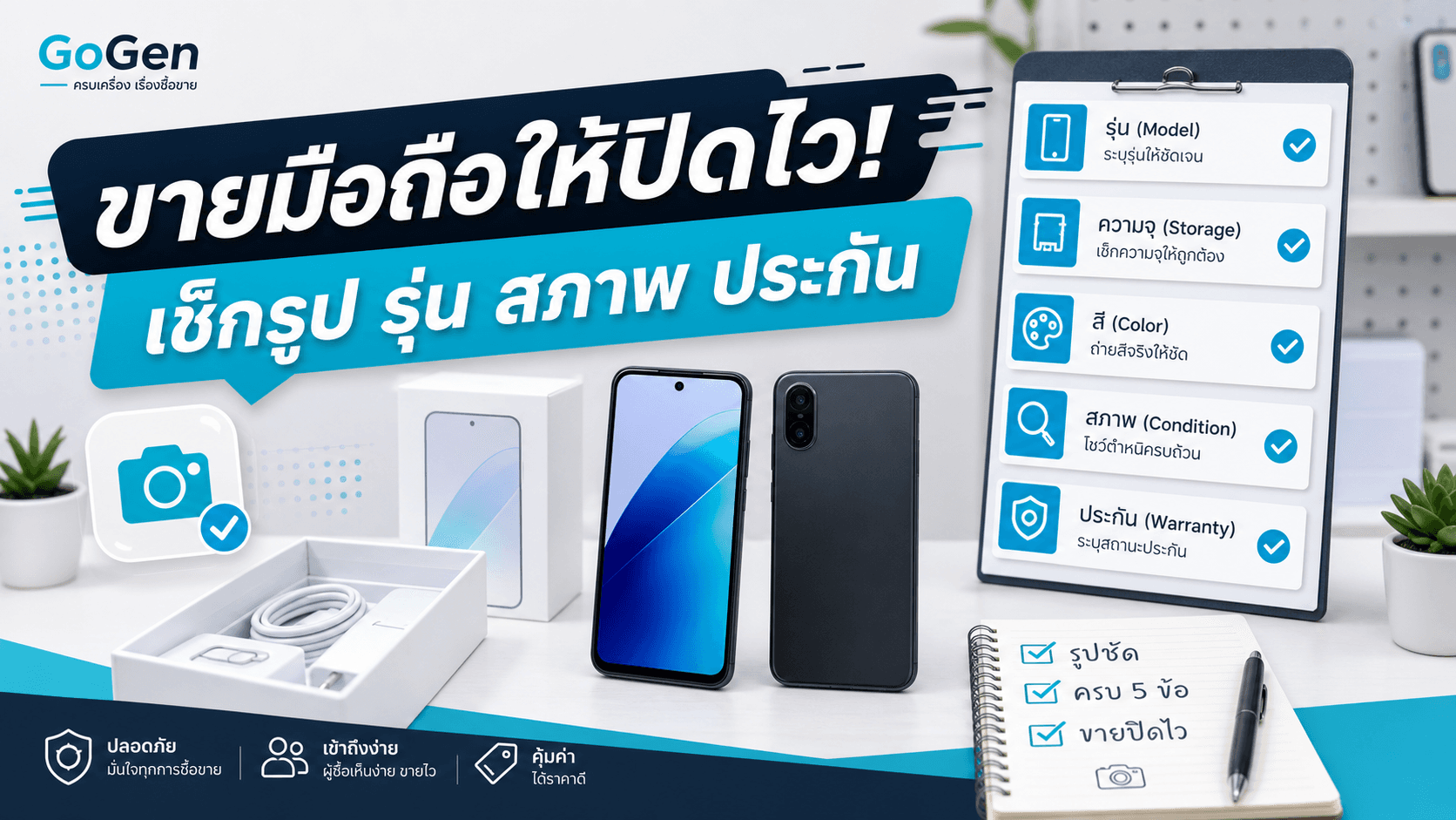 ขายมือถือให้คนเชื่อทันที! เช็กลิสต์ถ่ายรูปให้เห็นรุ่น สภาพ ประกัน และของในกล่อง