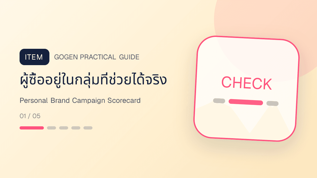 ตารางวัดผลแคมเปญ personal brand จาก buyer fit completion feedback refund complaint และ expectation: ผู้ซื้ออยู่ในกลุ่มที่ช่วยได้จริง