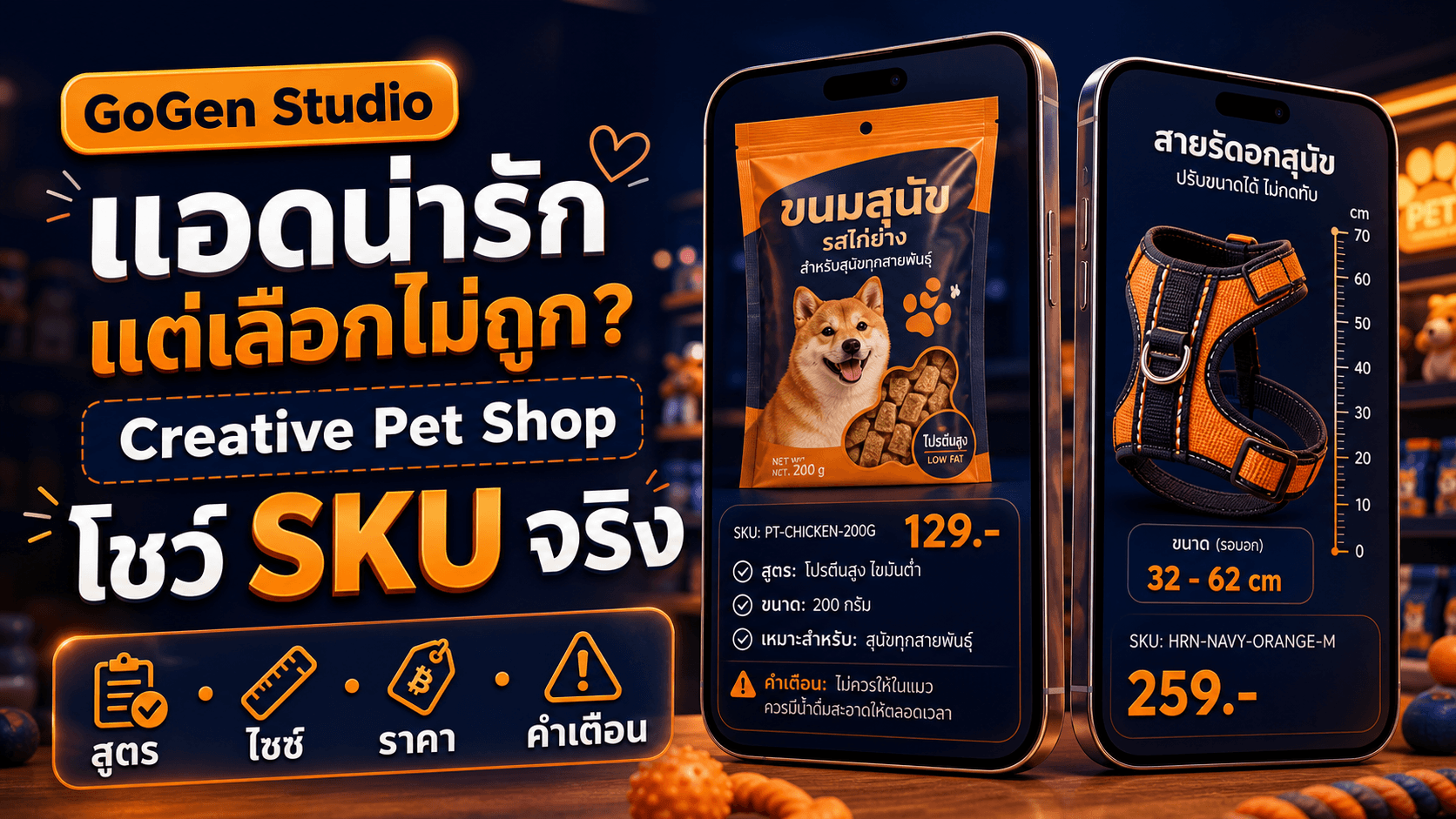 แอดสัตว์น่ารักแต่คนยังเลือกไม่ถูก? สูตร Creative ที่โชว์ SKU ไซซ์ และฉลากจริง