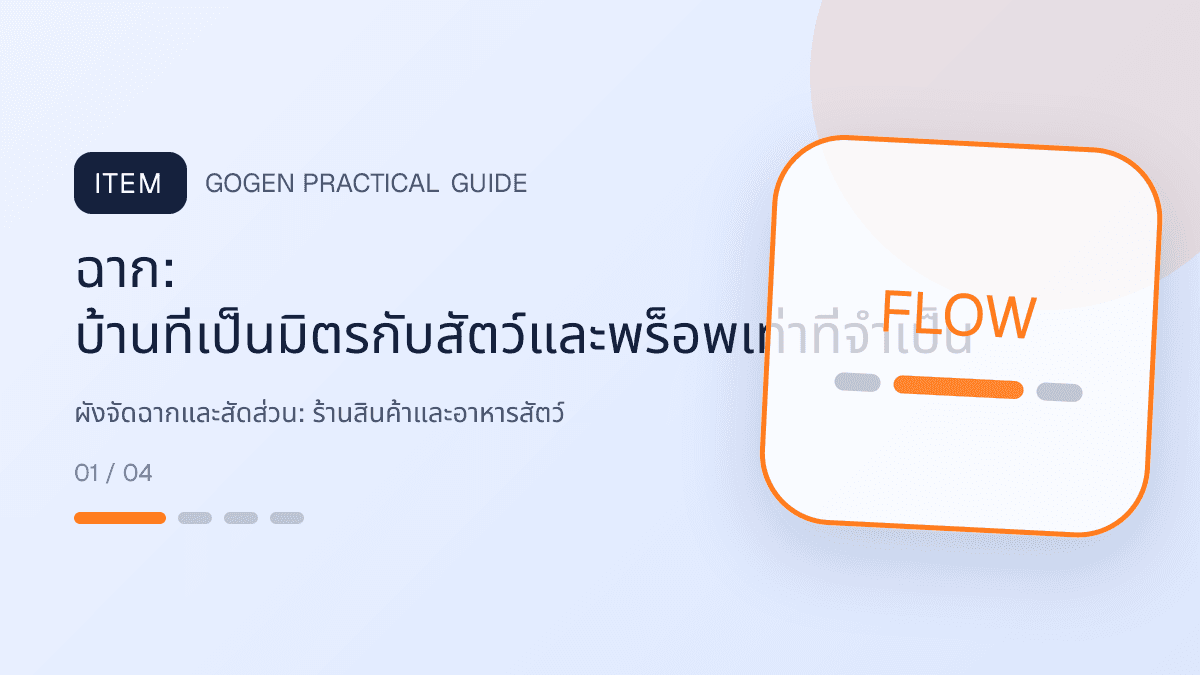 ผังจัดฉากและสัดส่วนสำหรับร้านสินค้าและอาหารสัตว์ แสดงอาหาร ของเล่น และอุปกรณ์สัตว์เลี้ยงในสไตล์อบอุ่น สนุก และเชื่อถือได้: ฉาก: บ้านที่เป็นมิตรกับสัตว์และพร็อพเท่าที่จำเป็น