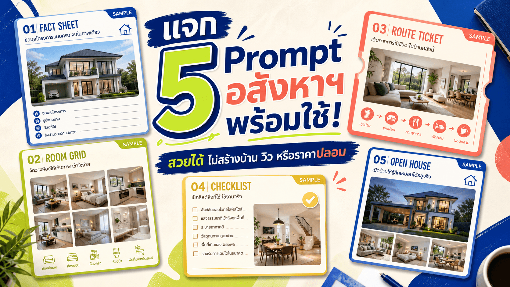 แจก 5 Prompt อสังหาฯ พร้อมใช้! ทำภาพสวยโดยไม่สร้างบ้าน วิว หรือราคาปลอม