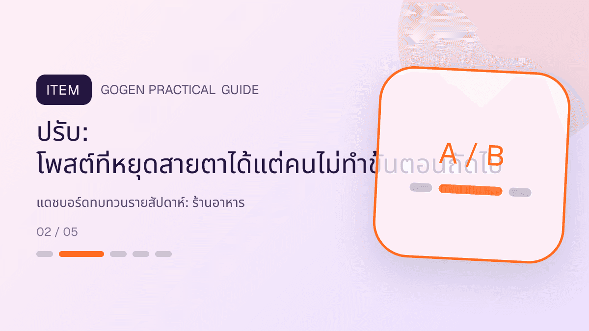 แดชบอร์ดทบทวนรายสัปดาห์สำหรับร้านอาหาร แสดงเมนูจานหลัก ของทานเล่น และชุดอาหารในสไตล์น่ากิน อบอุ่น และเห็นเนื้อสัมผัสชัด: ปรับ: โพสต์ที่หยุดสายตาได้แต่คนไม่ทำขั้นตอนถัดไป