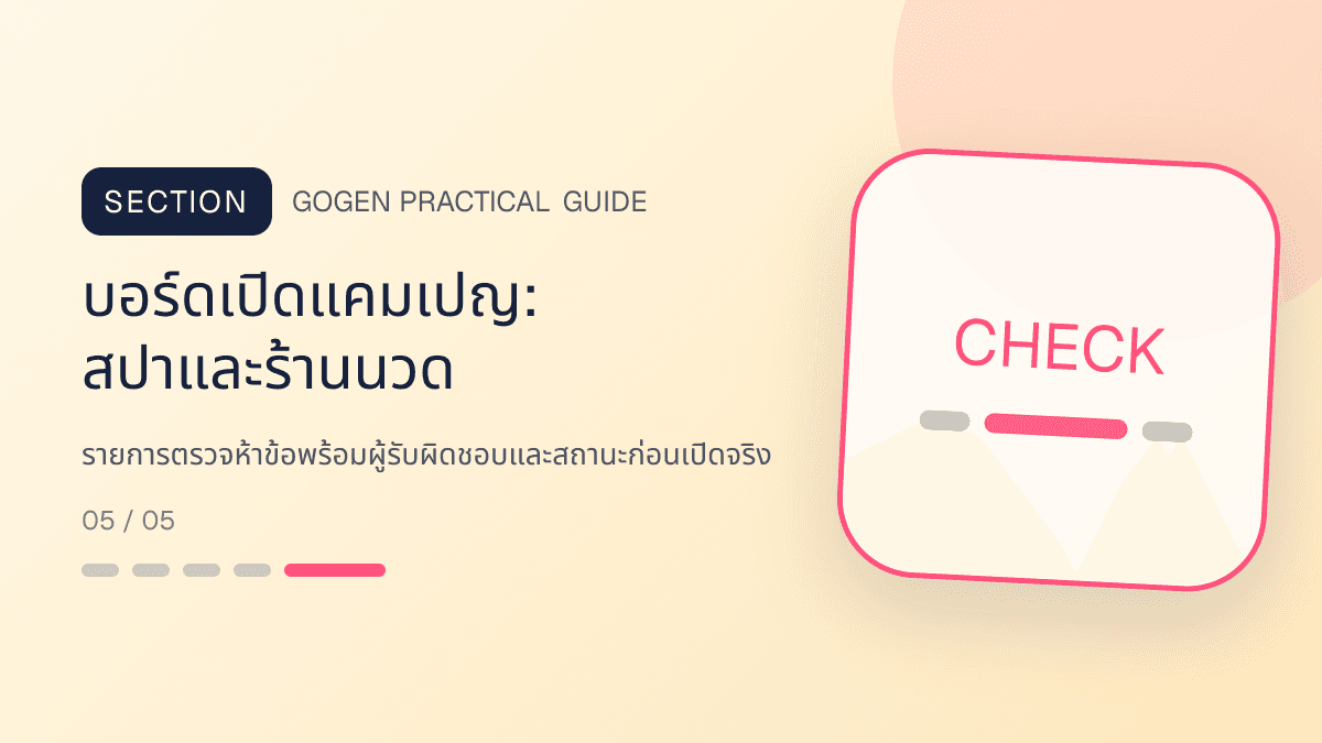 บอร์ดเปิดแคมเปญสำหรับสปาและร้านนวด แสดงบริการนวด สปา และทรีตเมนต์ผ่อนคลายในสไตล์สงบ พรีเมียม และเป็นธรรมชาติ