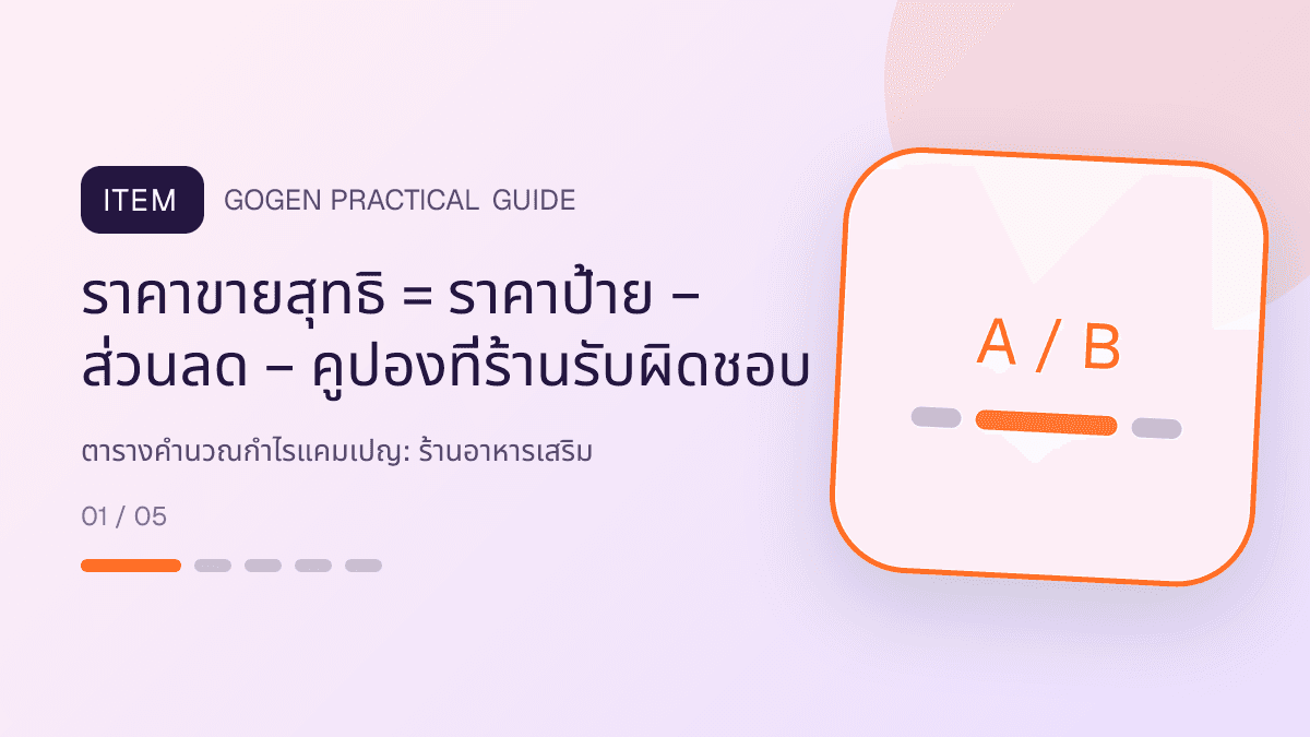 ตารางคำนวณกำไรแคมเปญสำหรับร้านอาหารเสริม แสดงวิตามินและผลิตภัณฑ์เสริมอาหารในสไตล์โปร่งใส สุขภาพดี และไม่โอ้อวด: ราคาขายสุทธิ = ราคาป้าย − ส่วนลด − คูปองที่ร้านรับผิดชอบ