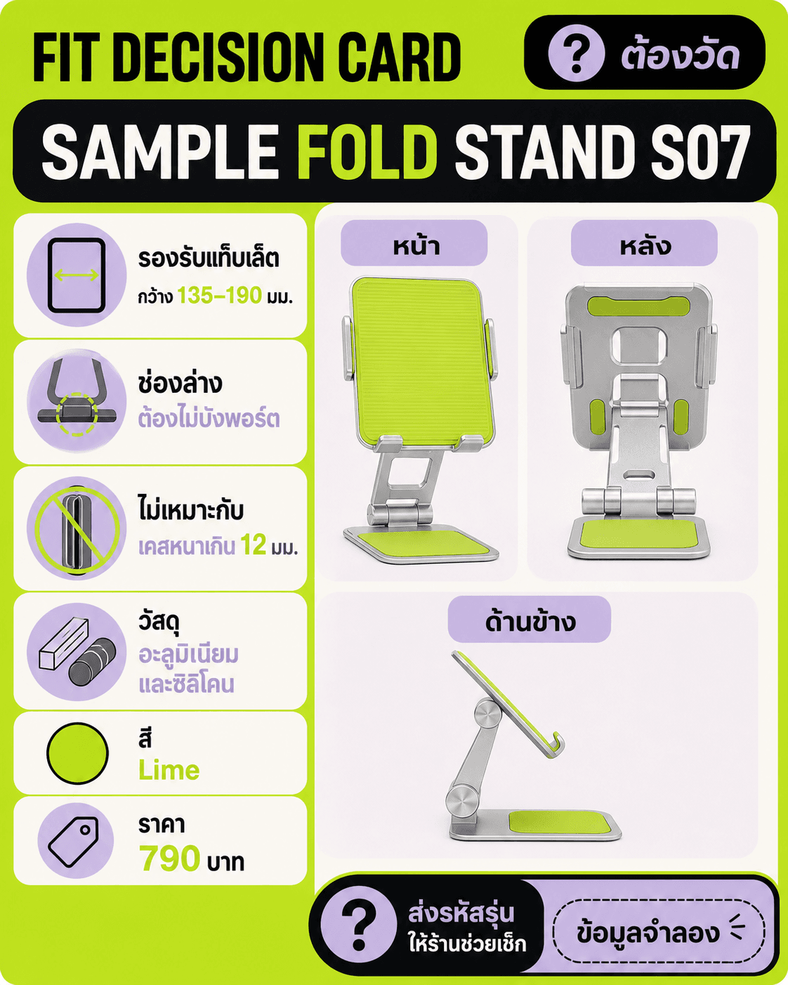āļāļēāļĢāđāļ SAMPLE FOLD STAND S07 āđāļŠāļāļāļāđāļ§āļāļāļāļēāļ āļāđāļāļāļāļāļĢāđāļ āđāļĨāļ°āļāđāļāļāļģāļāļąāļāđāļāļŠāļāļąāļ§āļāļĒāđāļēāļ